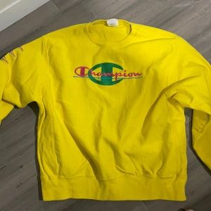 Yellow champion sweatshirt xl
